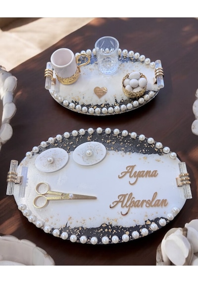 Sincere Gold Söz Nişan Tepsisi Gold