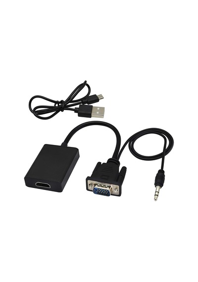 VGA - HDMI Dönüştürücü Adaptör Çıkış 1080P VGA Erkek - HDMI Dişi
