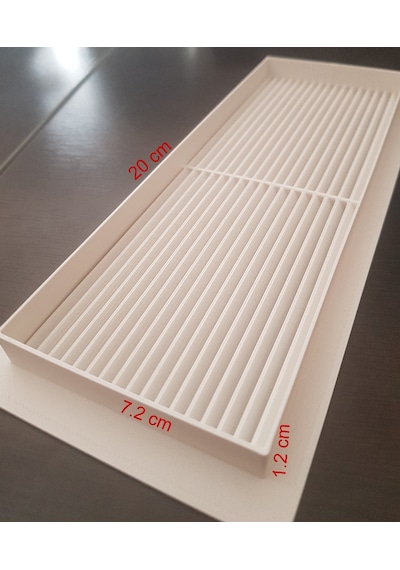 Kapı Altı Menfez Kapak 22 8,5 Gri 22 Cm