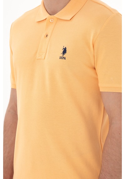 U.S. Polo Assn. Erkek Slim Fit Polo Yaka Kavun Basic Tişört 50298041-VR202