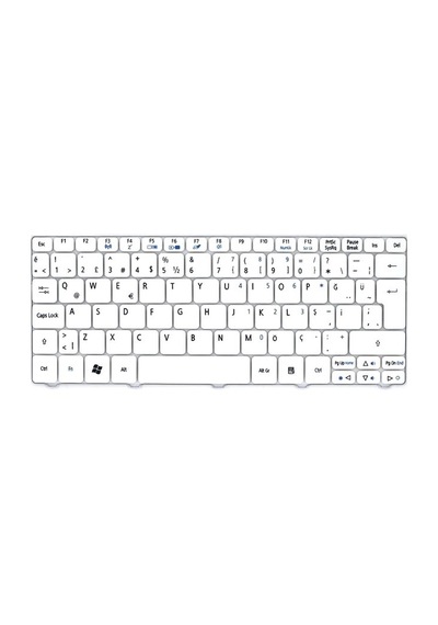 Acer Aspire One Zh9, 521, D255, D260, 532h 533 Nav50, Nav70, Pav70 Klavye Beyaz Tr