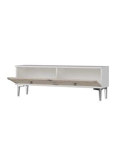 Tsa1297bts - Alfa Tsa120 Tv Stand, Tv Sehpası, Tv Ünitesi Beyaz - Traverten - Sılver 120cm Tsa1297bts - Alfa Tsa120 Tv Stand, Tv Sehpası, Tv Ünitesi Beyaz - Traverten - Sılver 120cm