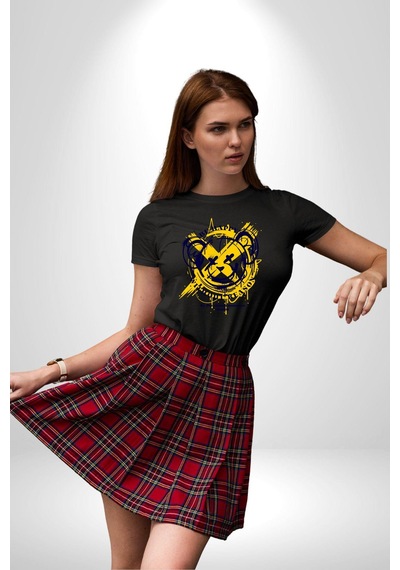 Sebep Olmadan Mutlu Ol Unisex Unisex Siyah Organik Baskılı T-shirt Penye Yüksek Kalite Siyah