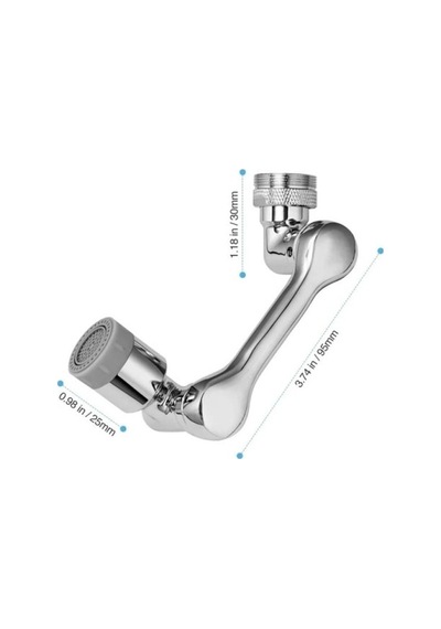 Musluk 1080 Derece Döner Robotik Kol Mutfak Banyo Lavabo Tasarruflu Filtreli Akrobat Musluk Başlığı
