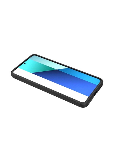 Xiaomi Redmi Note 13 4g Kılıf Kamera Korumalı Esnek Silikon Parmak Şeritli Celikaksesuar Lacivert