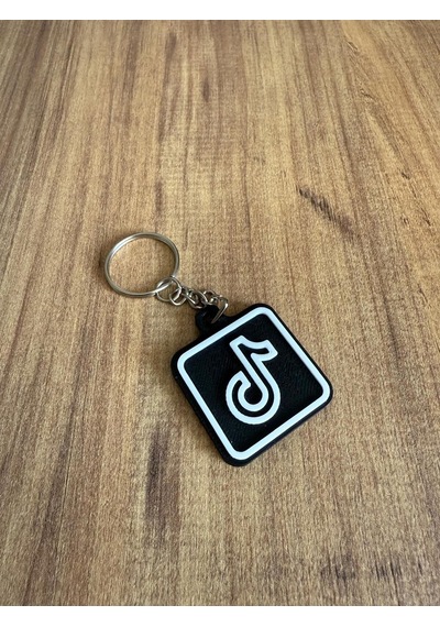 Nfc Anahtarlık - Tiktok Anahtarlık Siyah Model 2 3,5 Cm