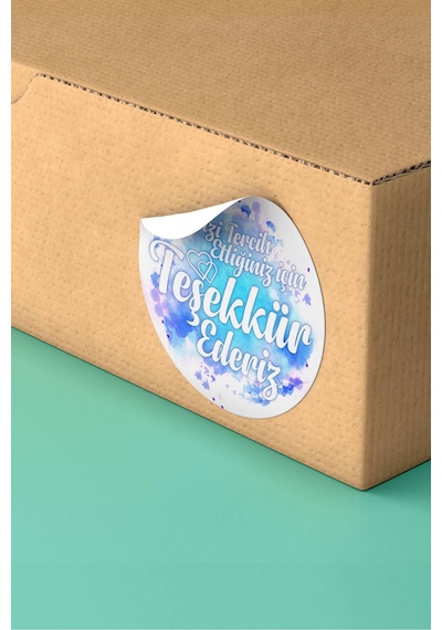 Teşekkür Ederiz Sticker 3x3cm St2371 Çok Renkli
