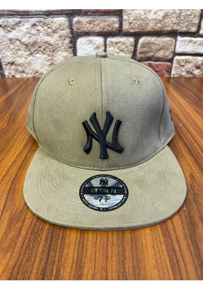 Hamze Ny New York Nakış Hip-hop Snapback Rapper Basket Beyzbol Şapka Cap Koyu Bej