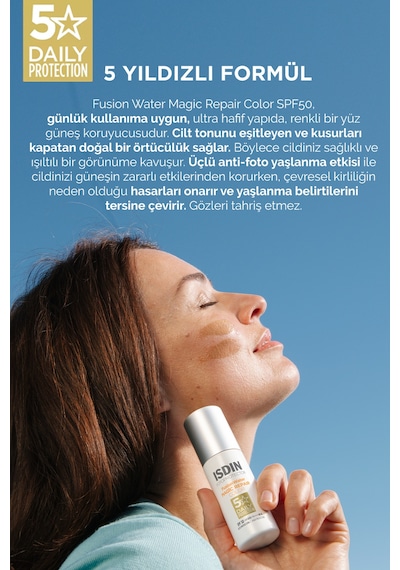 Isdin Fotoprotector Fusion Water Magic Repair Color SPF50 50 ML