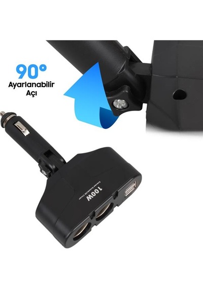Olesson 1652 12-24v Çift Usb Girişli 100w 2 Li Araç Çakmak Çoklayıcı