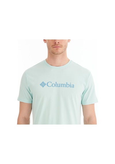 Columbia Csc Basic Big Logo Brushed Erkek Kısa Kollu Tişört-4103 Buz Yeşili