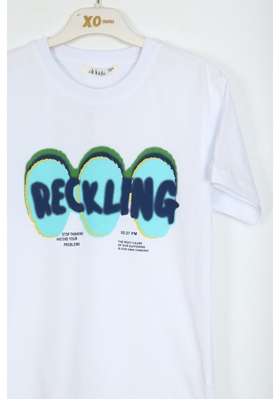 Xo Kids Erkek Çocuk Tişort 4-8 Yaş 48541 Ekru