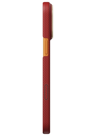iPhone Uyumlu 17 Pro Max Kılıf M-safe Özellikli Aramid Fiber Pitaka Horse Painting Serisi Kapak Kırmızı