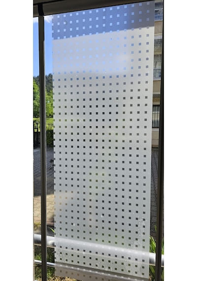 Technosmart 45x150cm Şeffaf Kare Desenli Buzlu Cam Kaplama Filmi Mutfak Ofis Pencere Banyo