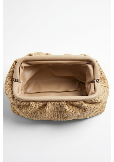 Luvishoes Vıel Vizon Hasır Dokulu Kadın Clutch Çanta