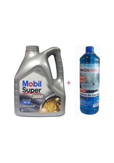 Mobil Super 3000 Formula FE 5W-30 Tam Sentetik Motor Yağı 4 L + Cam Suyu