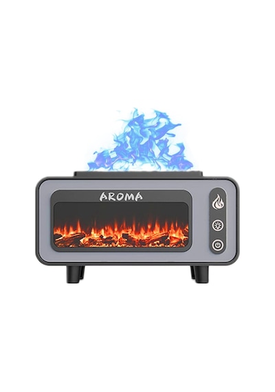 Retro Şömine Görünüm Oda Hava Nemlendirici Buhar Makinesi Aroma Terapi Difüzör 200 Ml Humidifier
