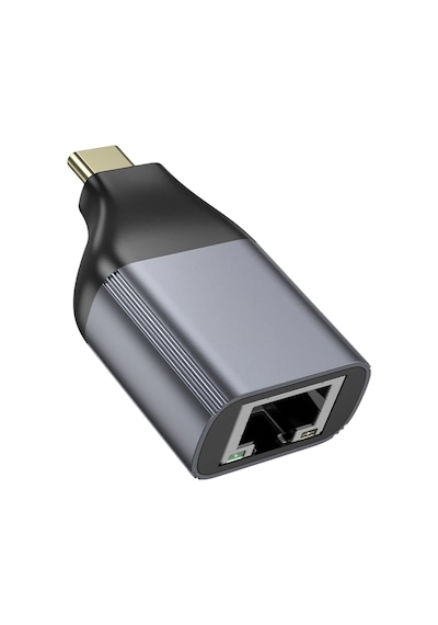 Hoco. Ua35 Tak Çalıştır Type-c To Rj45 100mbps Ethernet Dönüştürücü - Gri