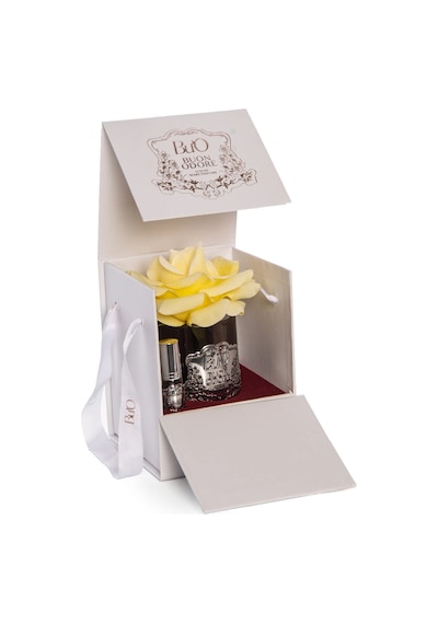 Füme Cam Silver Tek Gül Luxury Home Perfume Çiçek