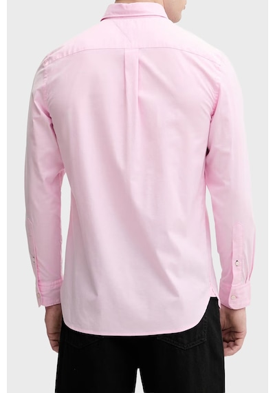 Tommy Hilfiger Pamuklu Düğmeli Yaka Uzun Kollu Gömlek Erkek Gömlek Mw0mw42287 Tor Pembe
