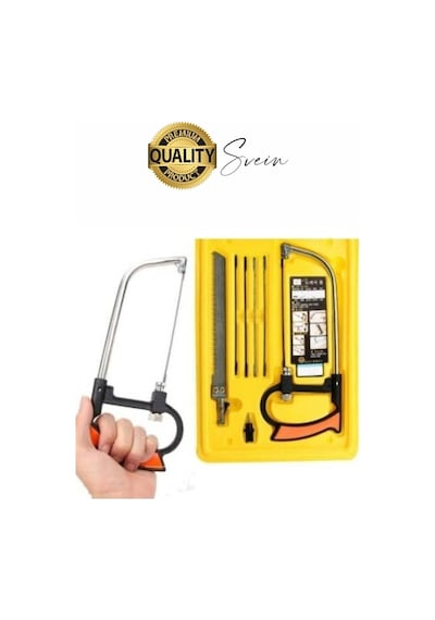 Çok Amaçlı Ev Tipi Güçlü 4 Yedek Bıçak Ayarlanabilir Ahşap Lastik Boru Kesim Kıl Testere Kesme Seti