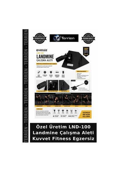 Özel Üretim Lnd-100 Landmine Çalışma Aleti Kuvvet Fitness Egzersiz Çok Renkli
