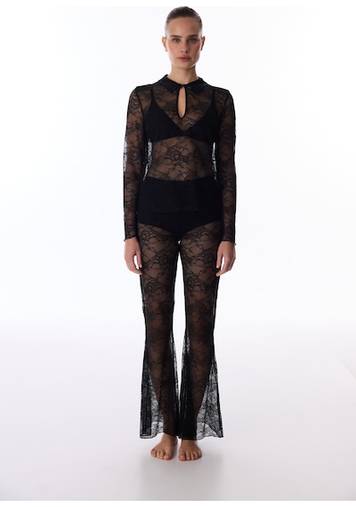 Penti Siyah Lace Tişört