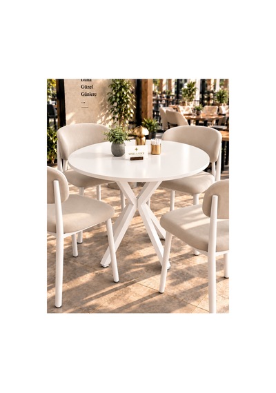 Mutfak Cafe Balkon Bahçe Restoran Yemek Masası 70x70 Beyaz Beyaz Yuvarlak Beyaz - Beyaz Beyaz - Beyaz Mutfak Cafe Balkon Bahçe Restoran Yemek Masası 70x70 Beyaz Beyaz Yuvarlak Beyaz - Beyaz Beyaz - Beyaz
