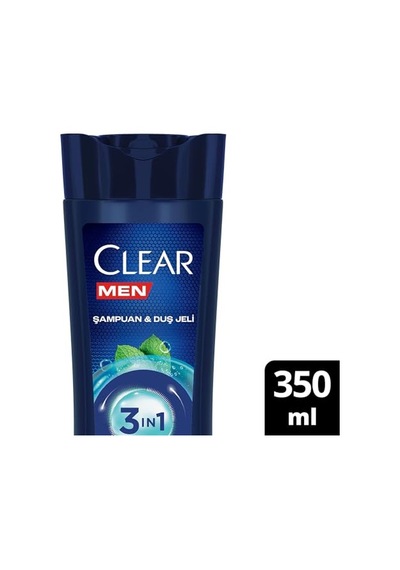 Men 3 İn 1 Şampuan &amp Amp Duş Jeli Ferahlatıcı Mentol Etkisi Saç Yüz Vücut İçin 350 Ml