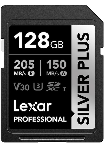 Lexar Professional 128gb 205 Mb/s Silver Plus Sd Hafıza Kartı
