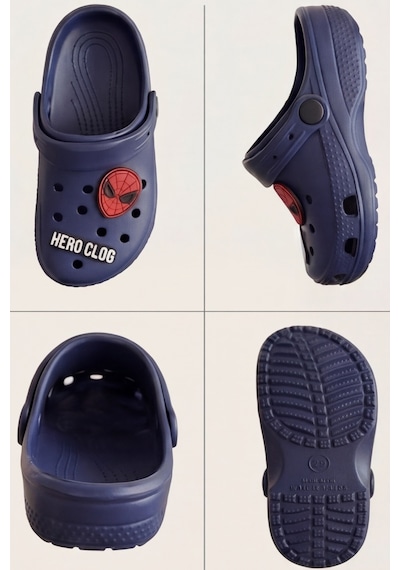 Hero-clog Macera Serisi - Lacivert Maske Figürlü Erkek Çocuk - Bebek Terlik Ve Sandalet: Ultra H...