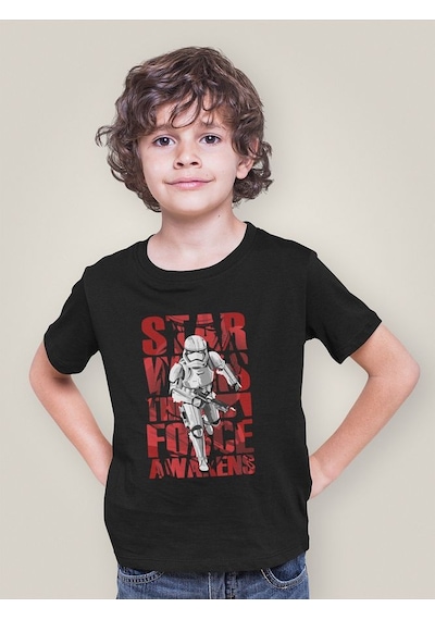 Sevbano Tasarım Star Wars Yıldız Savaşları Baskılı Unisex Çizgi Film Çocu SIYAH