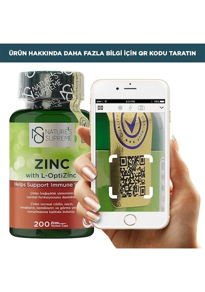Natures Supreme Zinc 15 Mg 200 Kapsül Aromasiz
