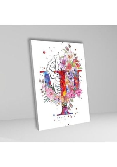 Dikey Kanvas Psikoloji Poliklinik Tablosu Psişe Sembolü 50 X 70 -
