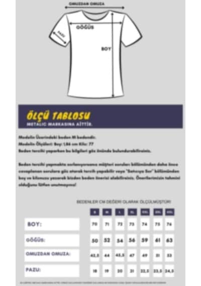 MMetalic Erkek Çok Renkli T- Shirt Regular Fit Rahat Kesim Bisikle (549330284) Indıgo İndigo