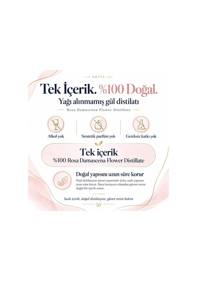 Doğal Yağı Alınmamış Gül Suyu 250 Ml