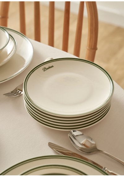 Bella Maison Bonheur Porselen Pasta Tabağı Yeşil 21 Cm Yeşil