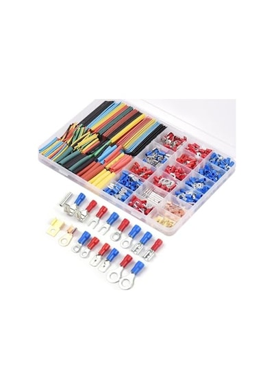 Isıyla Daralan Renkli Makaron + Kablo Pabucu Seti 678'li Paket