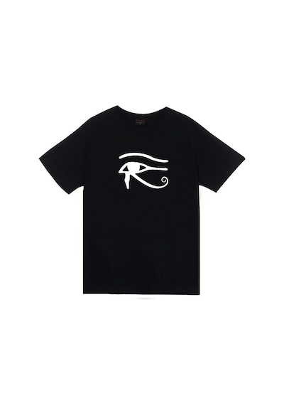 Stoned&Fame Ra'nın Gözü Baskılı T-shirt SIYAH
