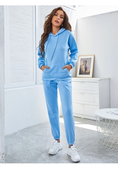 Bebe Mavisi Kadın Eşofman Takımı - Oversize Bebe Mavisi-245798