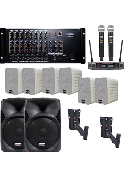 Okul Ses Sistemi İdeal İç-dış Anfi Hoparlör Sistemi Full Paket-3