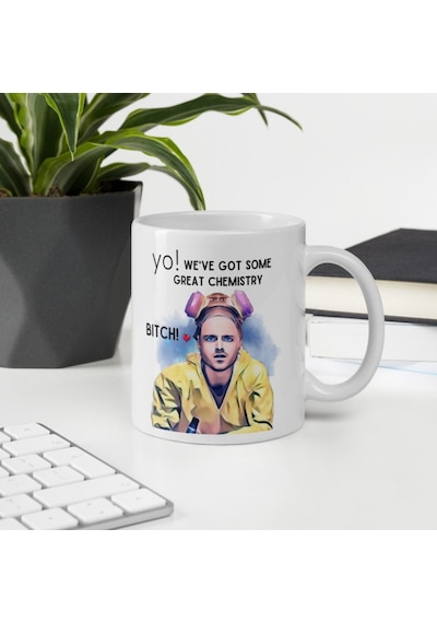 Breaking Bad Jessie Pinkman Kupa Bardak Özel Tasarım Açık Beyaz
