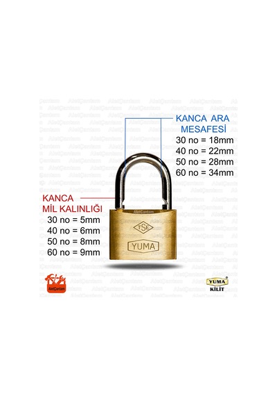 Yuma Pirinç Sarı Asma Kilit Master Sistem ortak Anahtarlı 60Mm