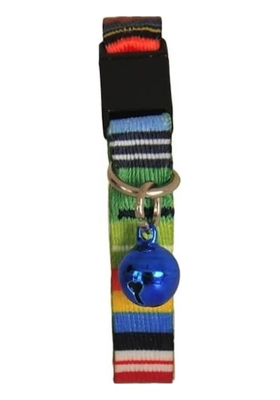 Pettagart Güvenlik Kilitli Ayarlanabilir Renkli Desenli Yumuşak Doku Kedi Boyun Tasması 22-30 Cm