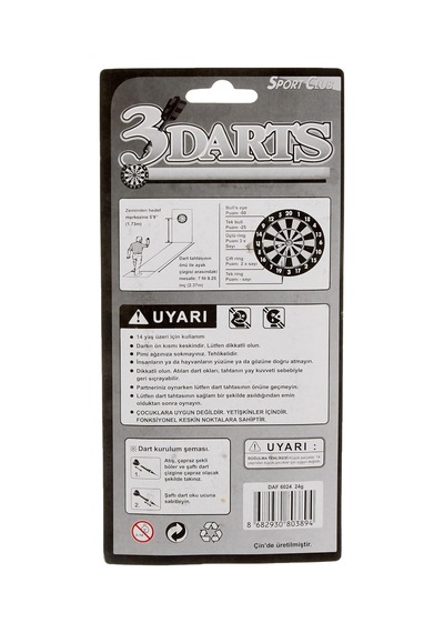 Delta Dart Oku 3 Lü Set - Çelik Uç + Pirinç Gövde + Renkli Kanat - Dart Oku Seti, 24 Gr