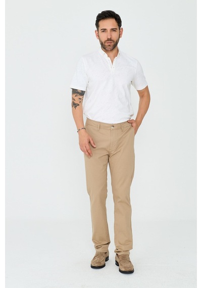 Camel Rengi Dynamic Fit Erkek Chino Pantolon