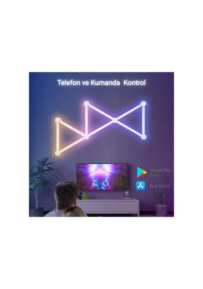 Shaped Rod Şekil Verilebilir Argb Led Çubuk 12 Li Siyah