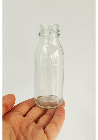 125 Ml Şeffaf Derin Siyah Metal Kapaklı Cam Şişe 125 Cc Meşrubat Şişesi Deep 6 Adet Çok Renkli