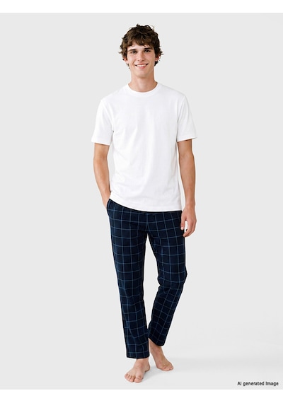 Lc Waikiki Lc Waıkıkı Lacivert Regular Fit Ekose Erkek Pijama Alt