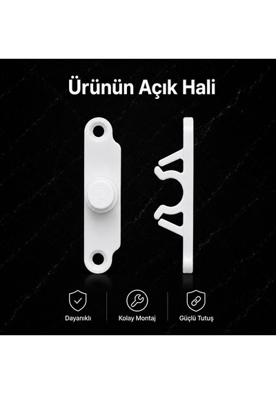 2 Adet Pimapen Pvc Pencere Kapı Sineklik Kapama Çıt Çıt Plastik Pratik Tutucu Aparat Diğer